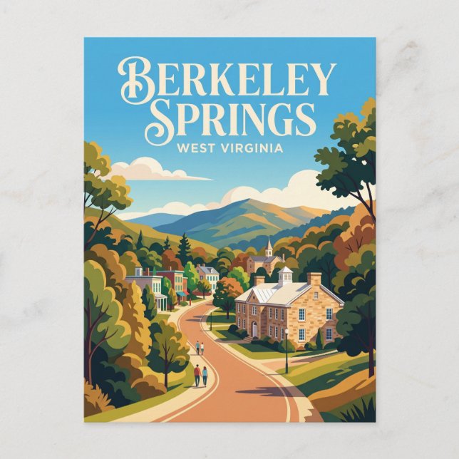 Postal Berkeley Springs EE. UU. (Anverso)