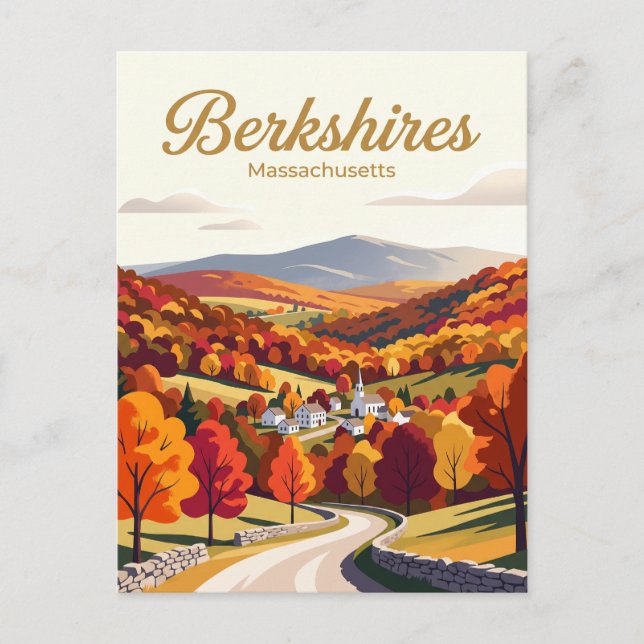Postal Berkshires, Massachusetts EE. UU. (Anverso)