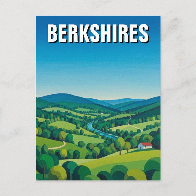 Postal Berkshires Massachusetts Travel (Anverso)