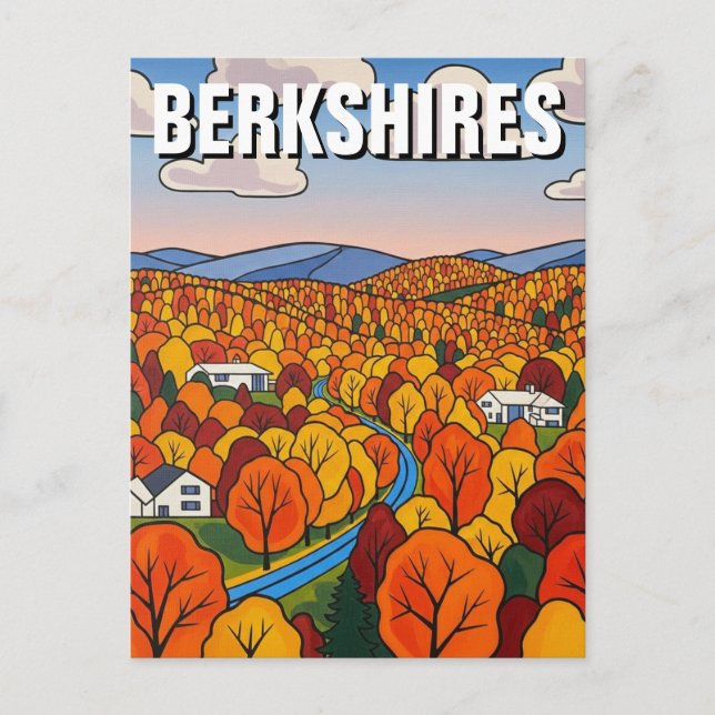 Postal Berkshires Massachusetts Travel (Anverso)