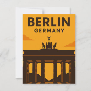 Postal Berlín Alemania Branden Viaje de arte