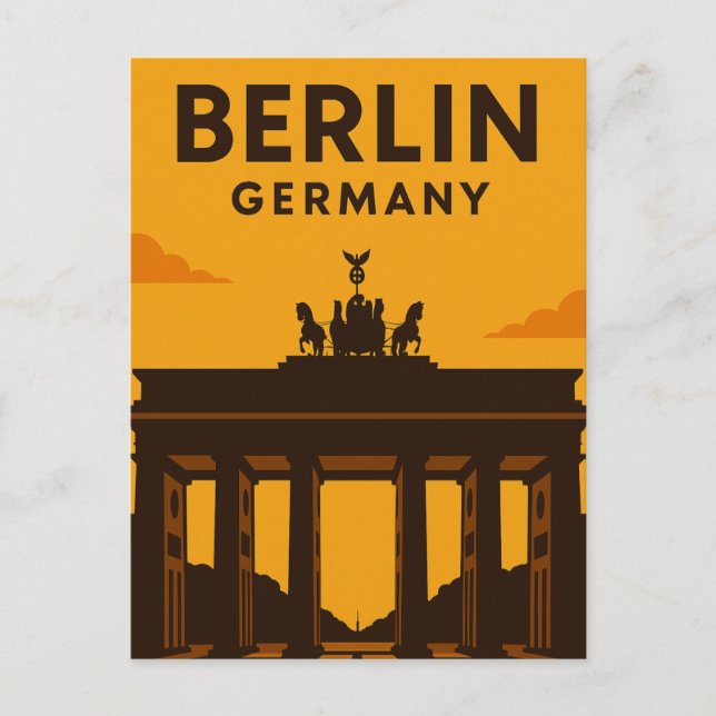 Postal Berlín Alemania Branden Viaje de arte (Anverso)