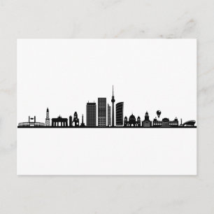 Postal BERLIN Alemania Capital City Skyline Silhouette