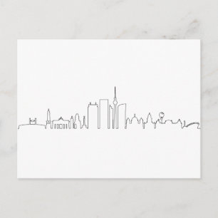 Postal BERLIN Alemania Capital City Skyline Silhouette