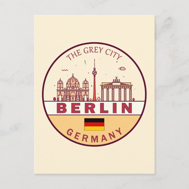 Postal Berlin Alemania City Skyline Emblem (Anverso)