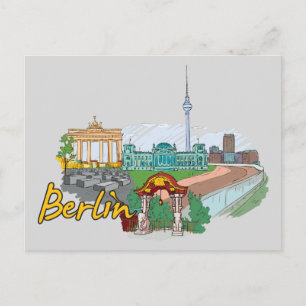 Postal Berlín, Alemania Ciudad famosa
