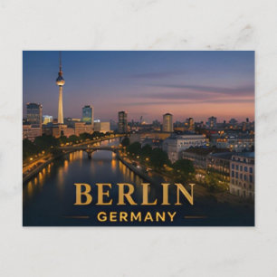Postal Berlín Alemania Destino de Viaje Europeo Moderno