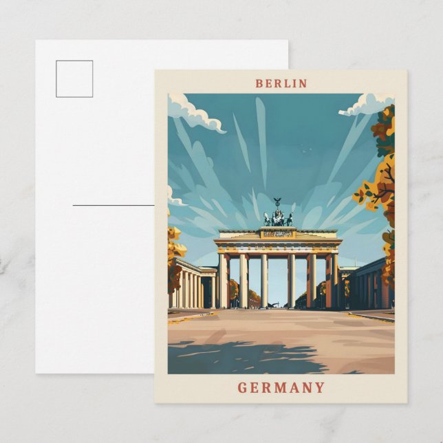 Postal Berlín Alemania Elegante Viaje Vintage (Anverso / Reverso)