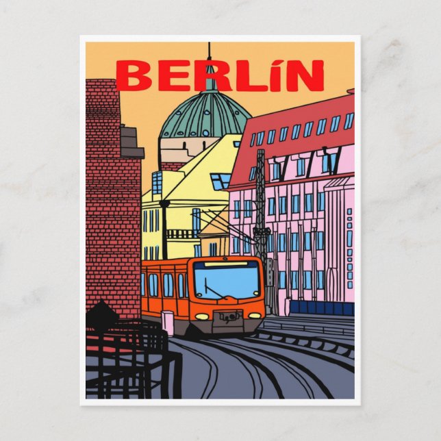 Postal Berlín Alemania Viaje arte de viaje (Anverso)