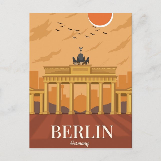 Postal Berlín Alemania Viaje arte de viaje (Anverso)
