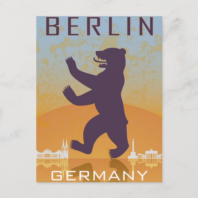 Postal Berlín Alemania Viaje arte de viaje (Anverso)