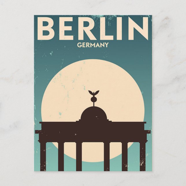 Postal Berlín Alemania Viaje arte de viaje (Anverso)