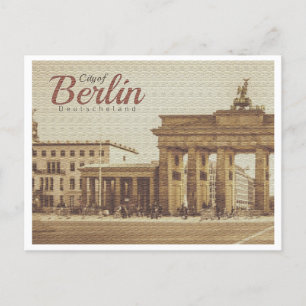 POSTAL BERLÍN ALEMANIA VINTAGE - PUERTA DE BRANDENBURG
