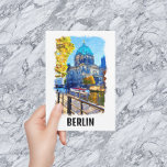 Postal Berlín Berliner Dom Watercolor Ilustracion<br><div class="desc">Hermoso ilustracion acuático de la catedral de Berlín (Berliner Dom) que muestra la arquitectura única de la capital alemana. Un gran recuerdo y una idea de regalo.</div>