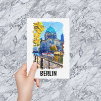 Berlín Berliner Dom Watercolor Ilustracion