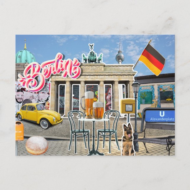 Postal Berlin Collage (Anverso)