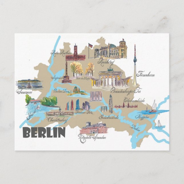 Postal Berlín destaca el plan de la ciudad  (Anverso)