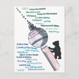 Postal Berlín muro graderías East oeste caída del muro de