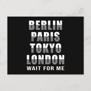 Postal Berlín París Tokio ciudades de Londres regalo dive