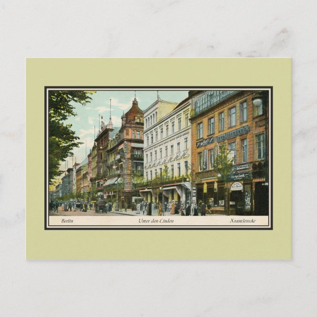 Postal Berlín Unter Den Linden, 1890 (Anverso)