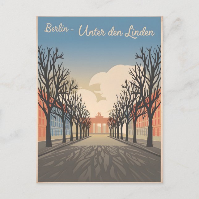 Postal Berlin Unter den Linden vintage (Anverso)