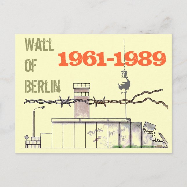 Postal Berliner Mauer Design (Anverso)