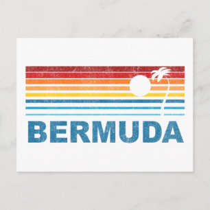 Postal Bermuda Retro Palm Tree