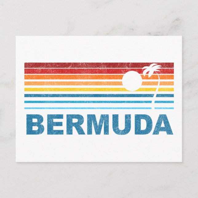 Postal Bermuda Retro Palm Tree (Anverso)