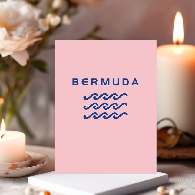 Postal Bermuda Triple ola oceánica de color claro (Subido por el creador)
