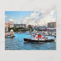 Bermudas - Barco de remolque hacia el puerto de Ha