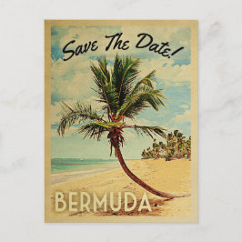 Postal Bermudas Salvan El Árbol De Palmeras De Playa