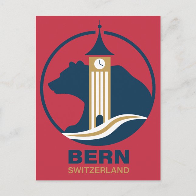 Postal Berna Suiza Europa (Anverso)
