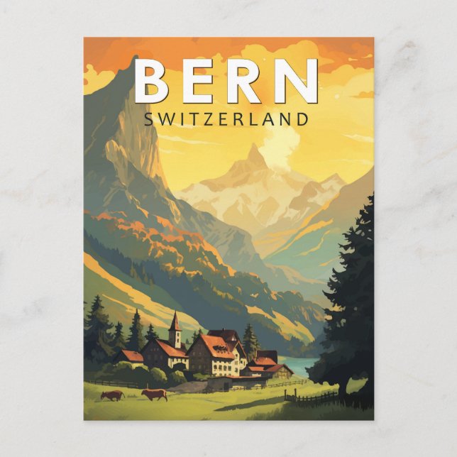 Postal Berna Suiza Viaje al arte (Anverso)