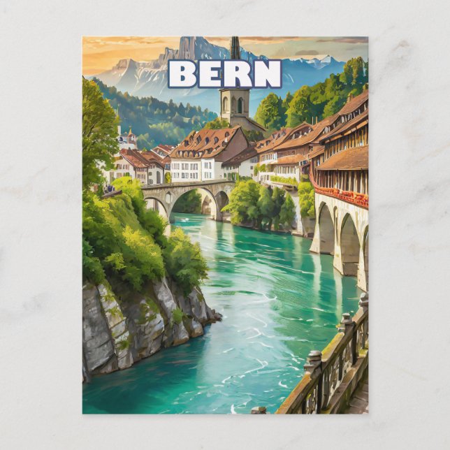 Postal Berne, perle helvétique (Anverso)
