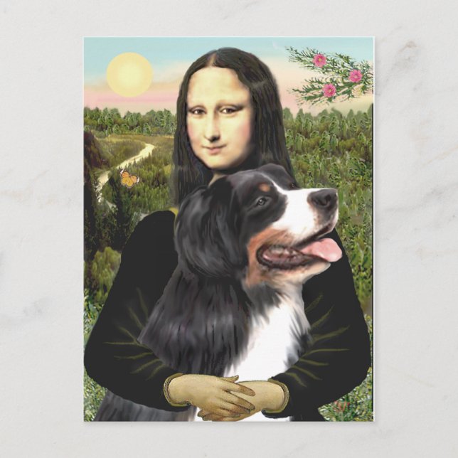 Postal Bernesa - Mona Lisa - Personalizada (Anverso)