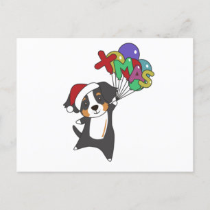Postal Bernese Feliz Navidad Navidades felices perros