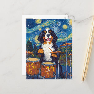 Postal Bernese Mountain Dog Drummer