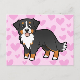 Postal Bernese Mountain Dog Love