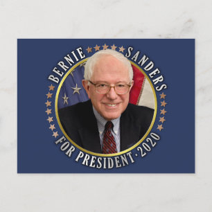 Postal Bernie Sanders para la foto del presidente demócra