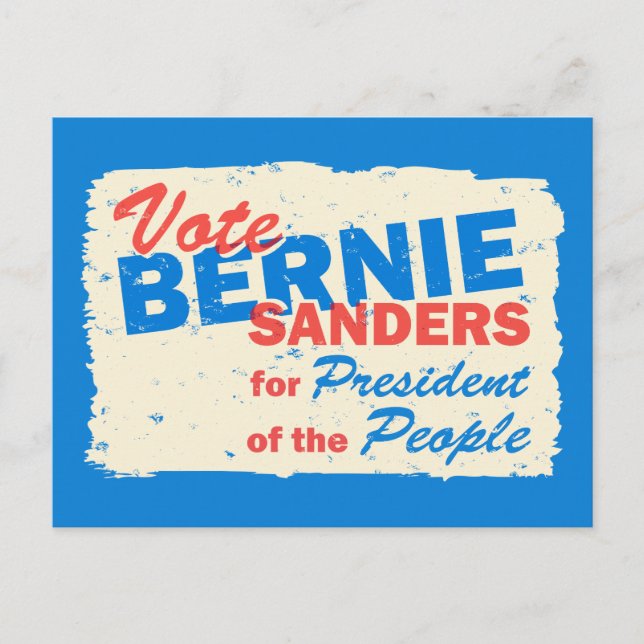 Postal Bernie Sanders Presidente del Pueblo V5 (Anverso)