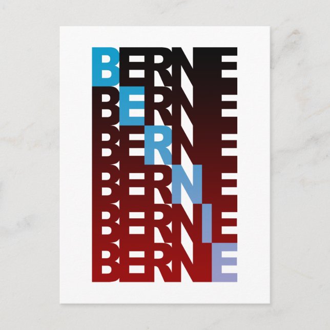 Postal BERNIE sanders textualBern (Anverso)