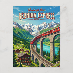 Postal Bernina Express Suiza