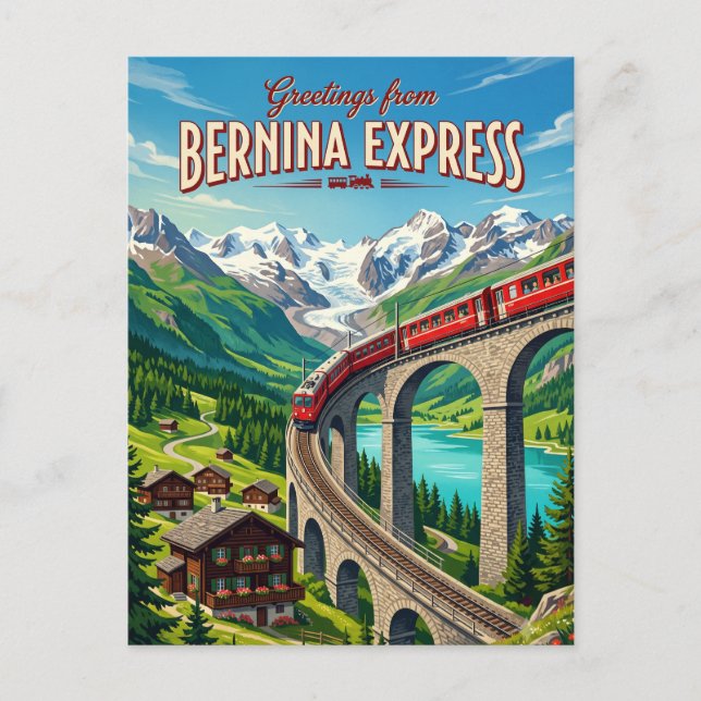 Postal Bernina Express Suiza (Anverso)