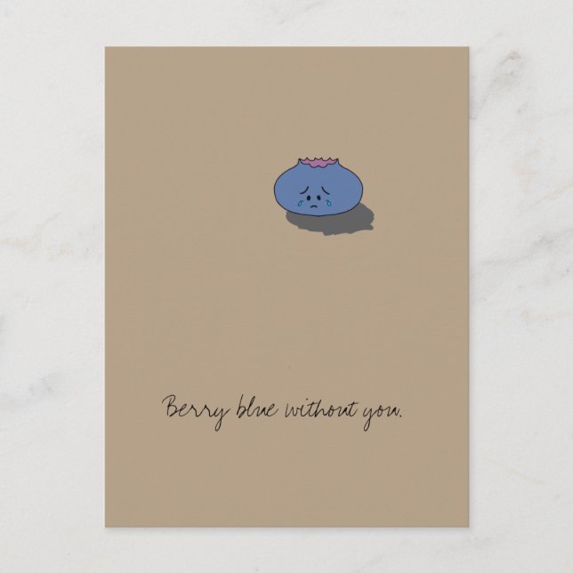 Postal "Berry blue without you" Postcard (Anverso)
