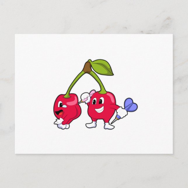 Postal Berry en Darts con dardo (Anverso)