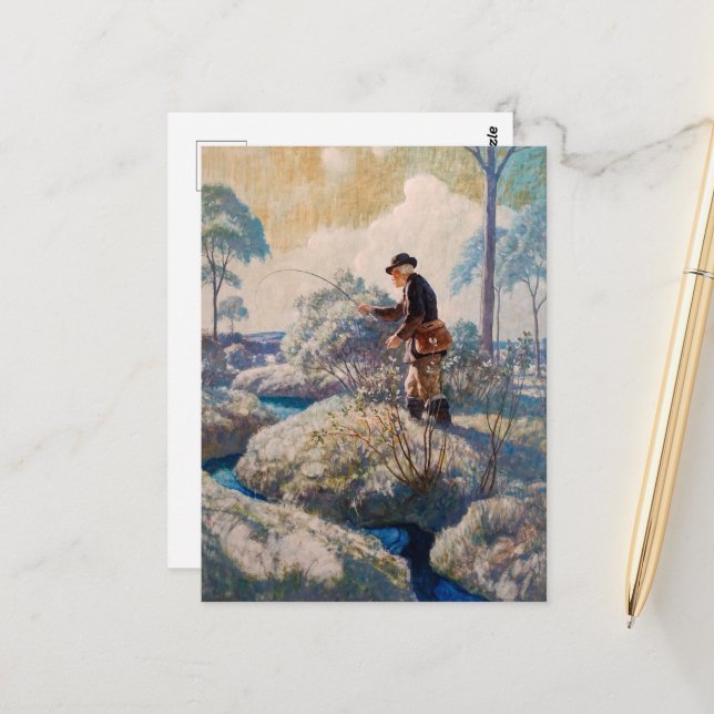 Postal Bert McCorrison de Newell Convers Wyeth (Anverso/Reverso In Situ)