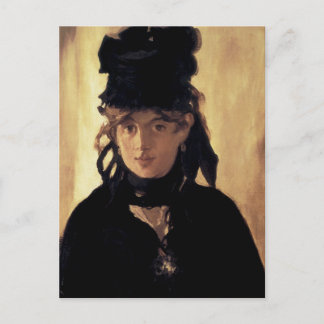Postal Berthe Morisot con un Bouquet de Violetas