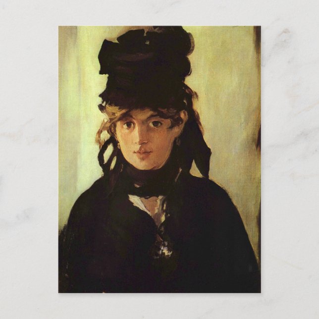 Postal Berthe Morisot de Edouard Manet (Anverso)