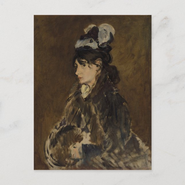 Postal Berthe Morisot - Edouard Manet, pintura de petróle (Anverso)