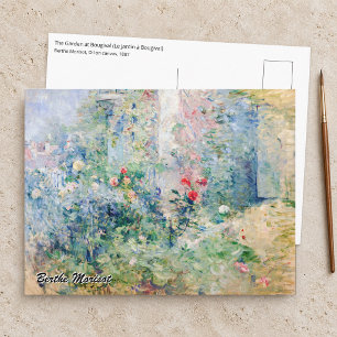 Postal Berthe Morisot - El jardín en Bougival